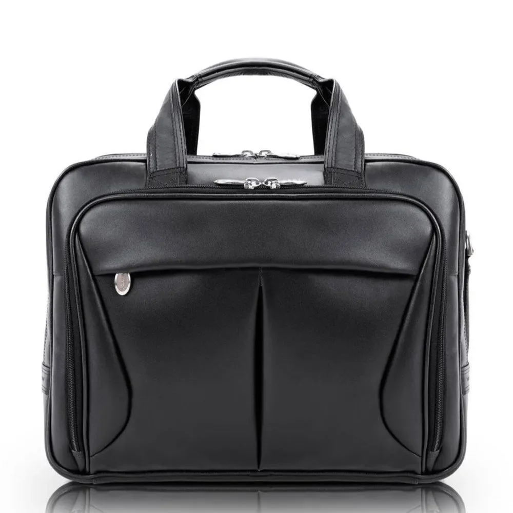 McKLEIN Pearson Leather 17 in.Exp Double compartment Laptop Briefcase bag $480